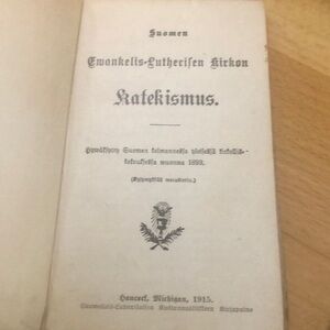 Antique (1915) Finnish Catechism Book Hardcover